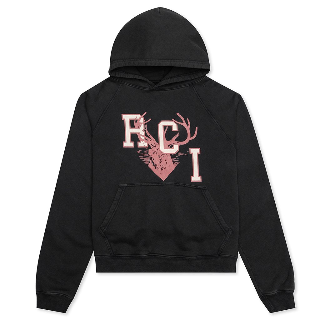 RCI Deer Logo Hooded Sweatshirt - Black
