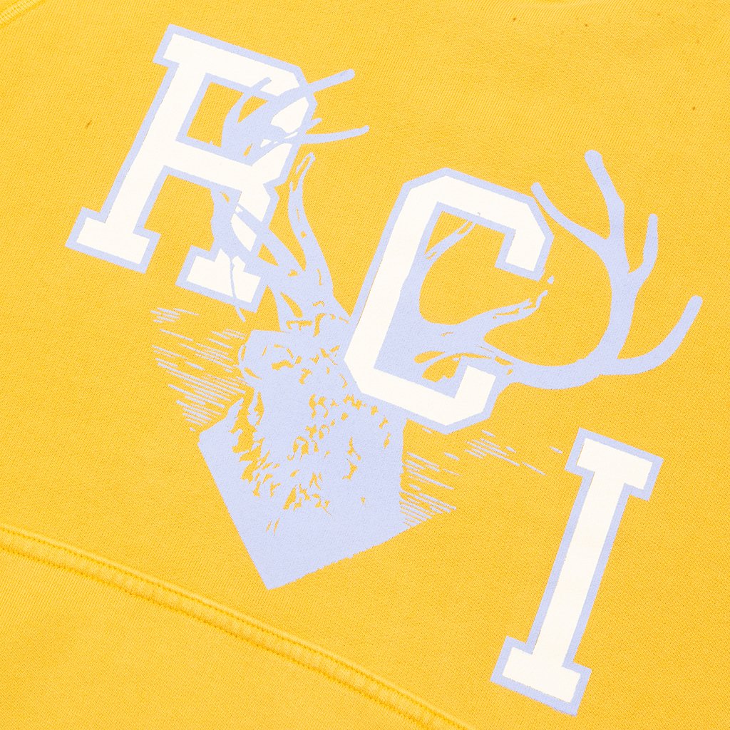 RCI Deer Logo Hooded Sweatshirt - Yellow