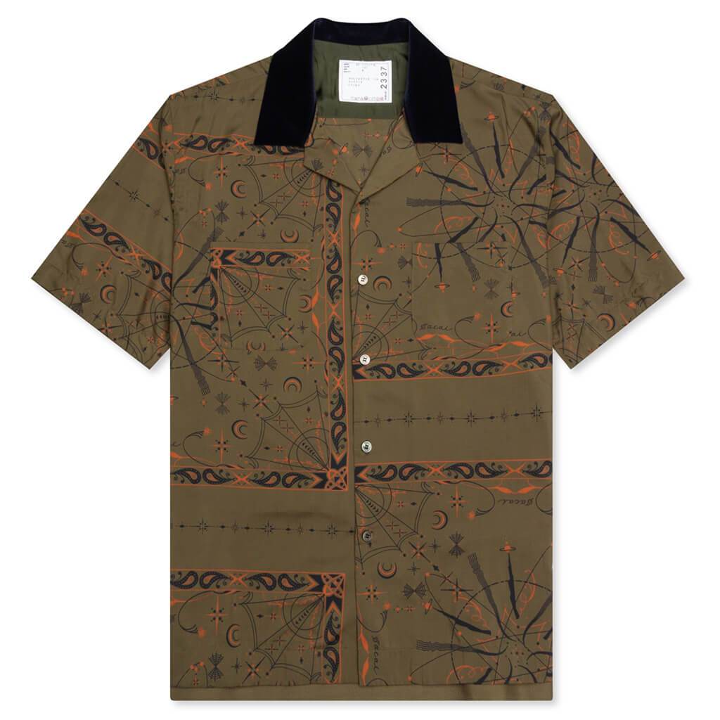 Sacai x Dr. Woo Bandana Print Shirt - Khaki