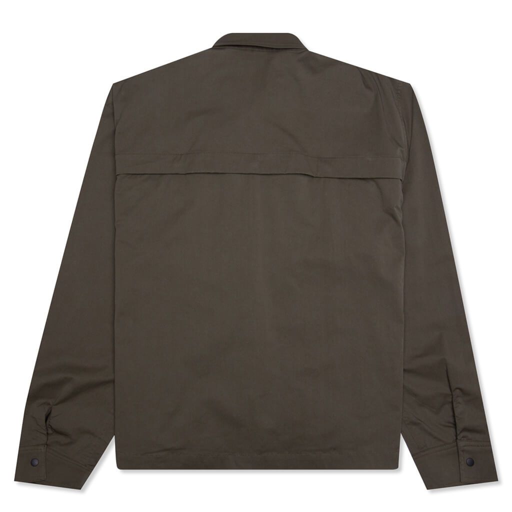 Crop Button Down Shirt - Olive