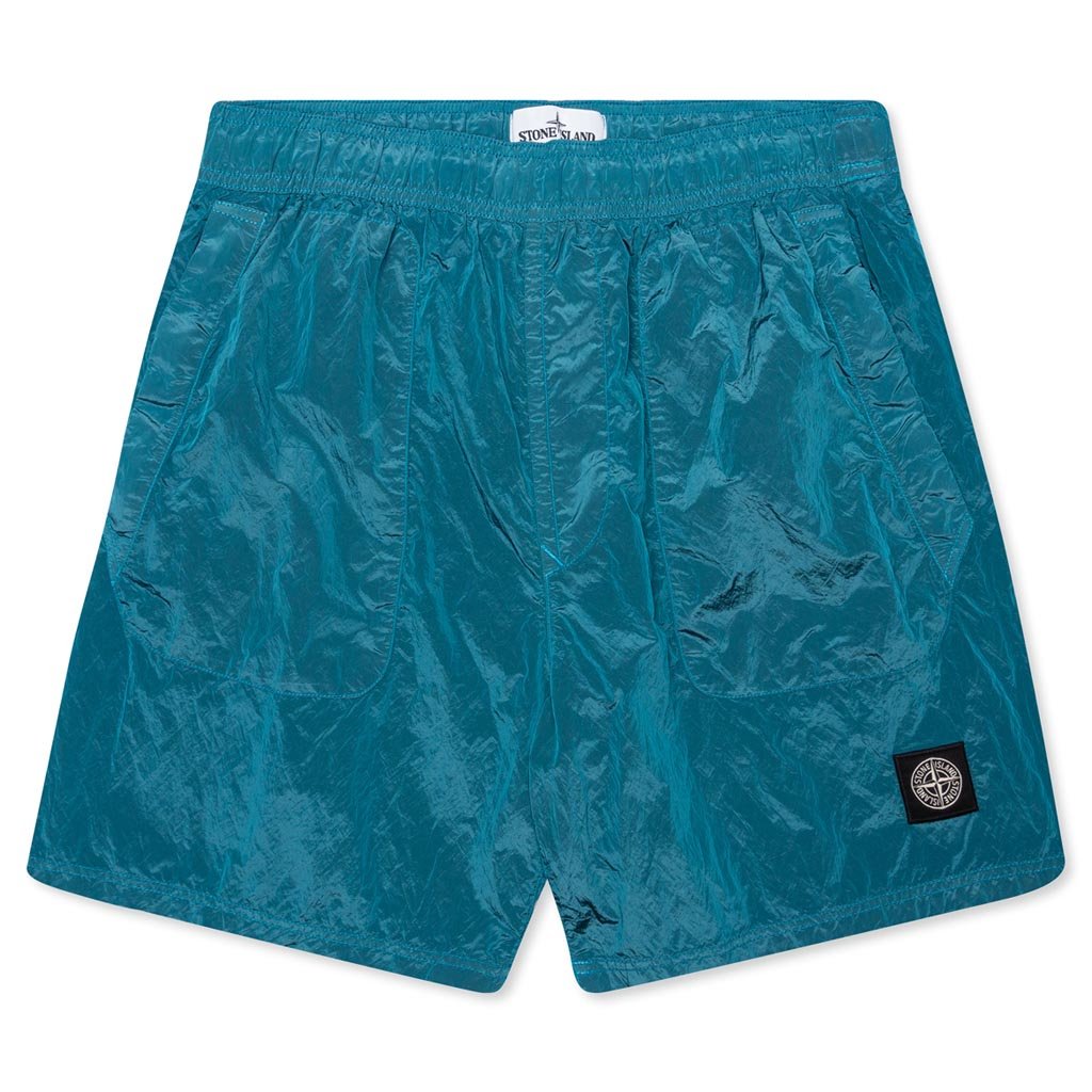 Nylon Metal Swim Trunks - Turquoise