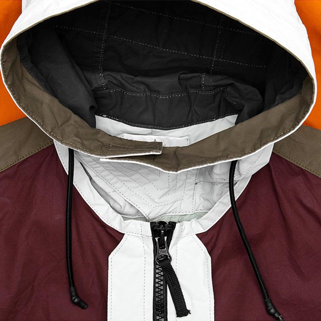 Tela Placcatta Bicolore Hooded Field Jacket - Orange