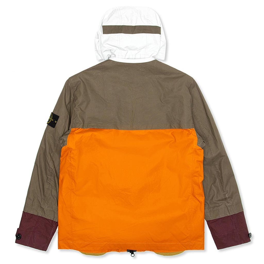Tela Placcatta Bicolore Hooded Field Jacket - Orange