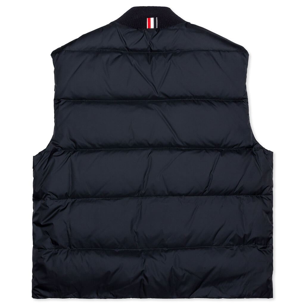 Downfilled Snap Front Vest - Navy