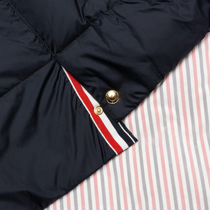 Downfilled Snap Front Vest - Navy