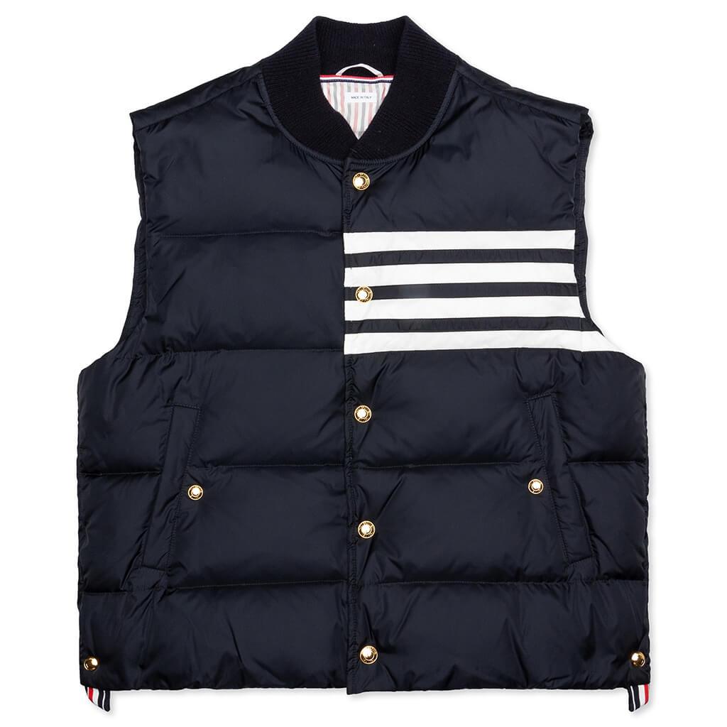 Downfilled Snap Front Vest - Navy
