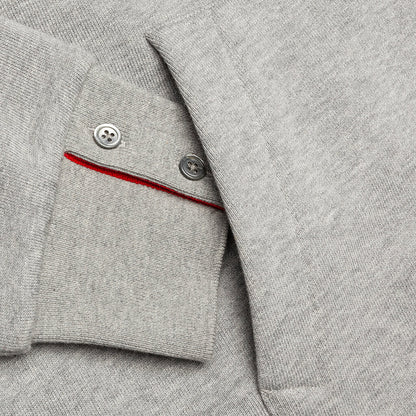 Zip-Up Pullover Hoodie - Light Grey