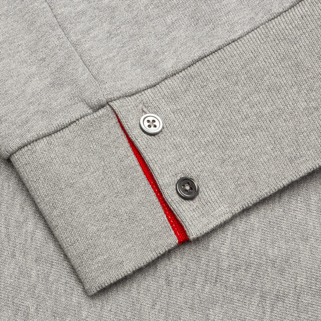 Zip-Up Pullover Hoodie - Light Grey