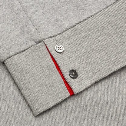 Zip-Up Pullover Hoodie - Light Grey