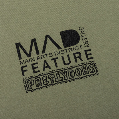 Feature x MAD Gallery x Pretty Done Direction Tee - Oil Green
