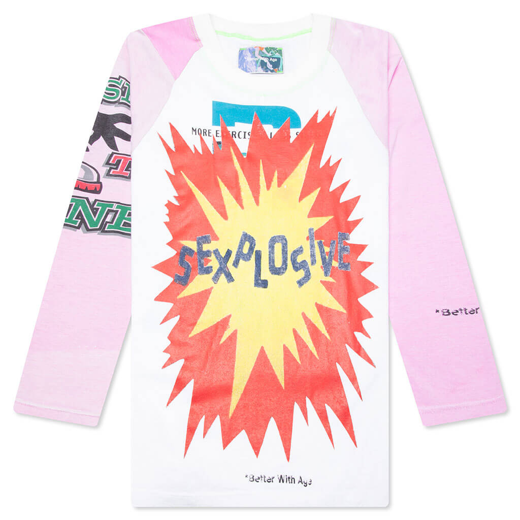 Sexplosive Raglan Tee - White