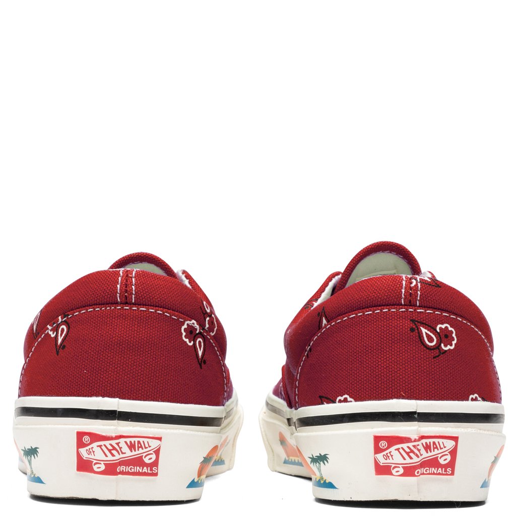 OG Era LX "Paisley" - Pompeian Red/White