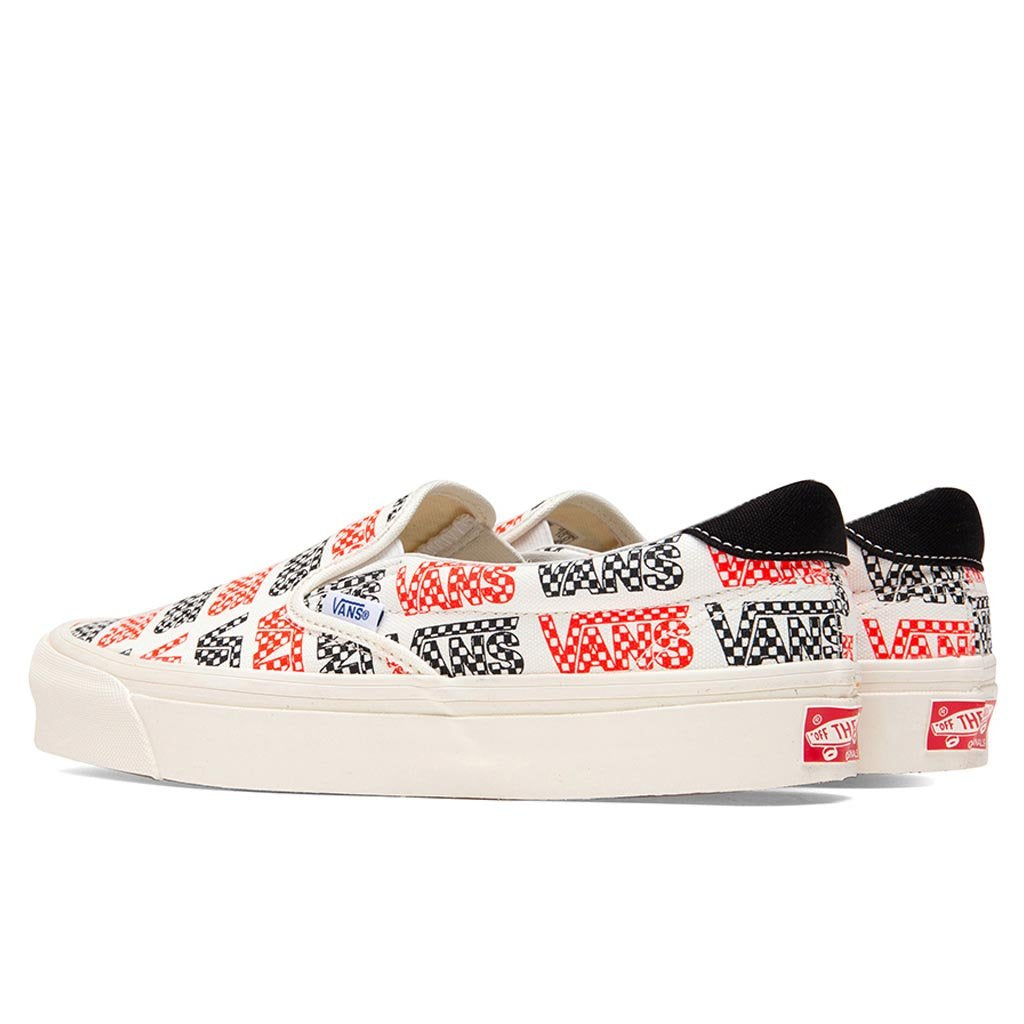 OG Slip-LX - Racing Red/Logo Checkerboard