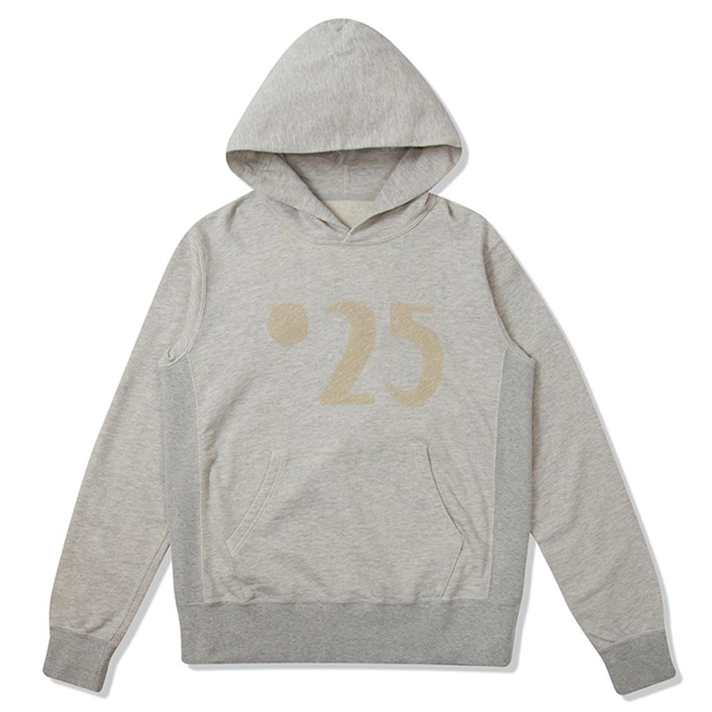 Vintage Numbering Pullover Hoodie - Grey