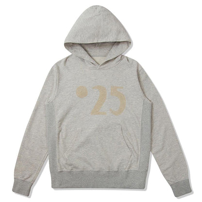 Vintage Numbering Pullover Hoodie - Grey