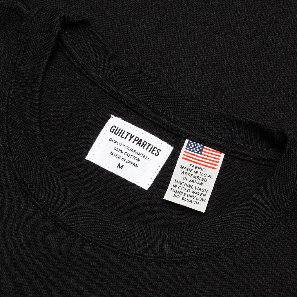 USA Body Crewneck T-Shirt Type-1 - Black